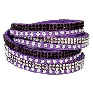 Rhinestone Wrap and Snap Bracelets